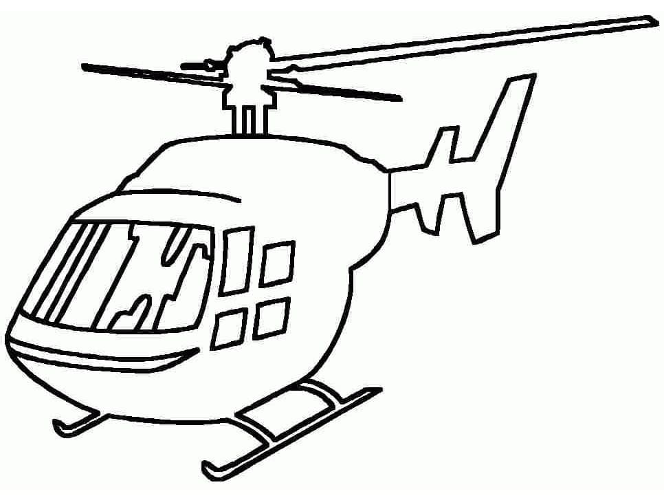 Hubschrauber Kostenloser für Kinder ausmalbilder