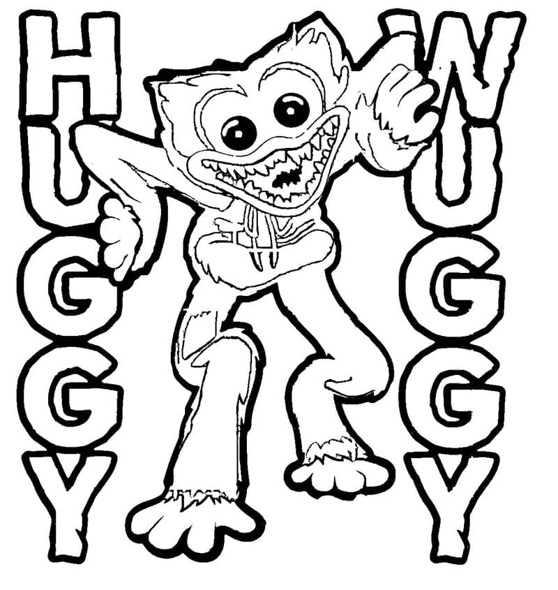 Huggy Wuggy Für 2-Jährige Kinder ausmalbilder