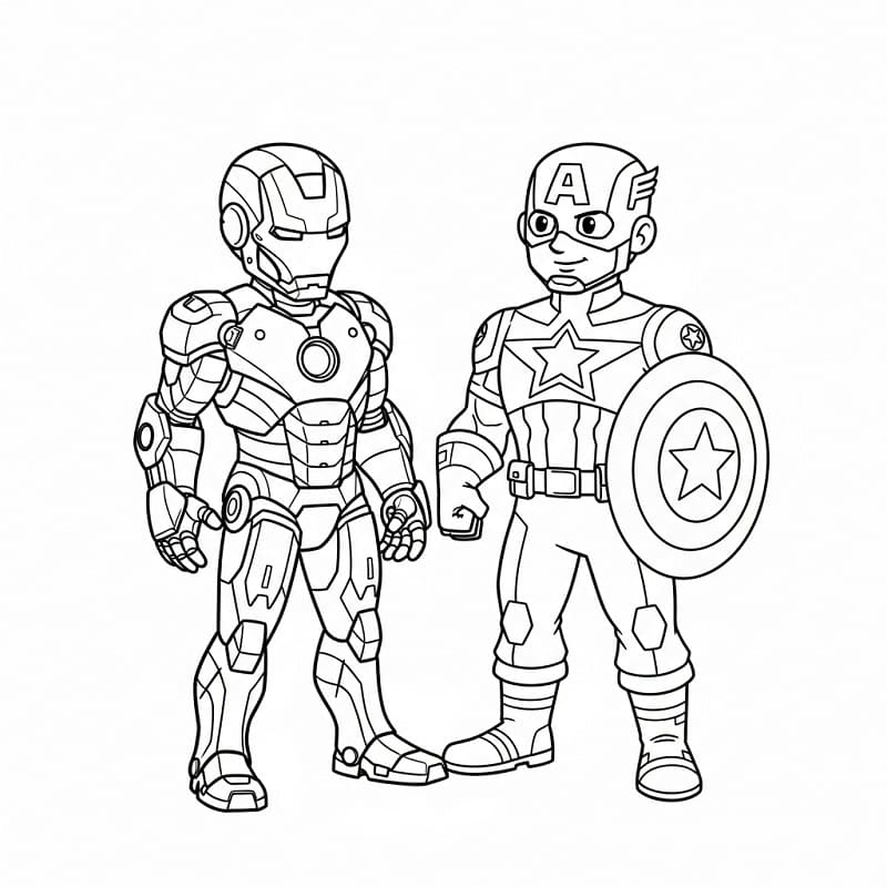 Iron Man Superheld ausmalbilder