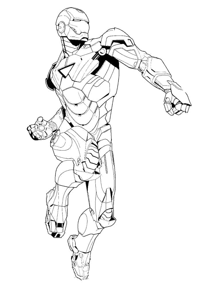 Iron Man druckfertig ausmalbilder