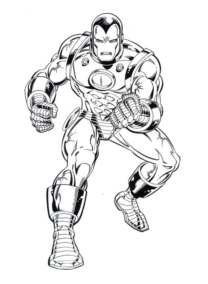 Iron Man gratis druckbar ausmalbilder