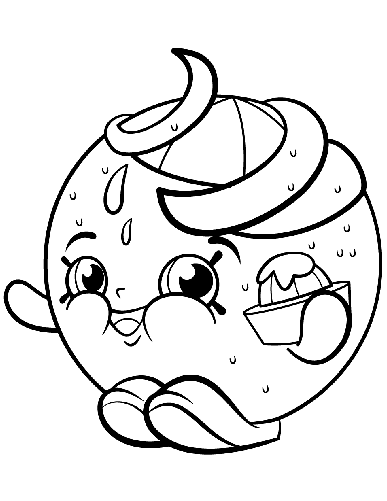 Juicy Orange Shopkins ausmalbilder