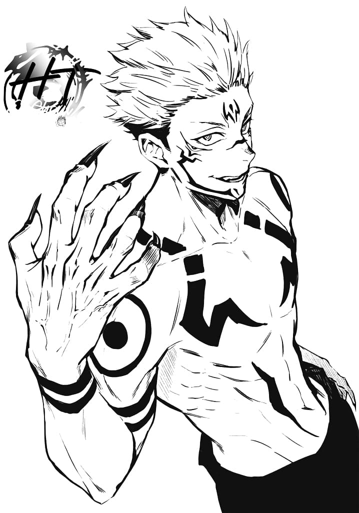 Jujutsu Kaisen 2 ausmalbilder