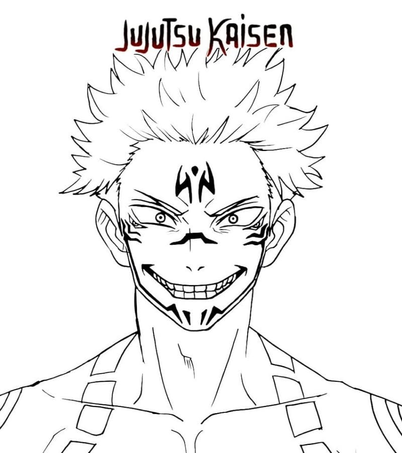 Jujutsu Kaisen gratis druckbar ausmalbilder