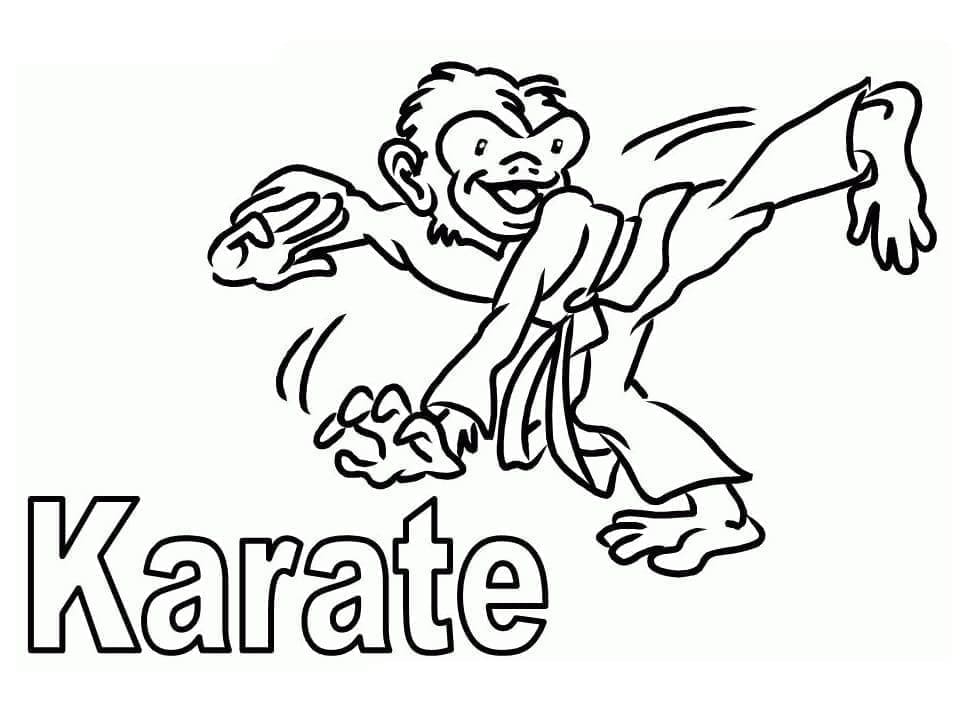Karate Kampf ausmalbilder