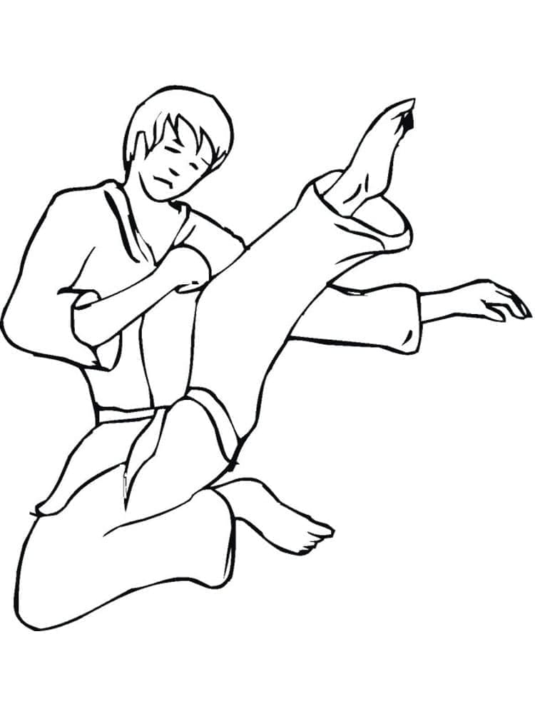 Karate Kostenlos Druckbar ausmalbilder