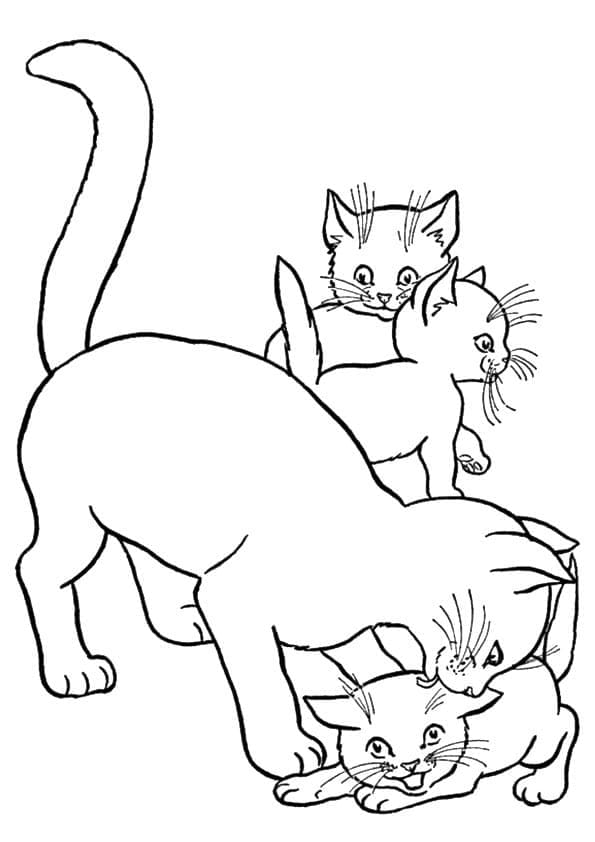 Katze Kostenlos Für Kinder ausmalbilder