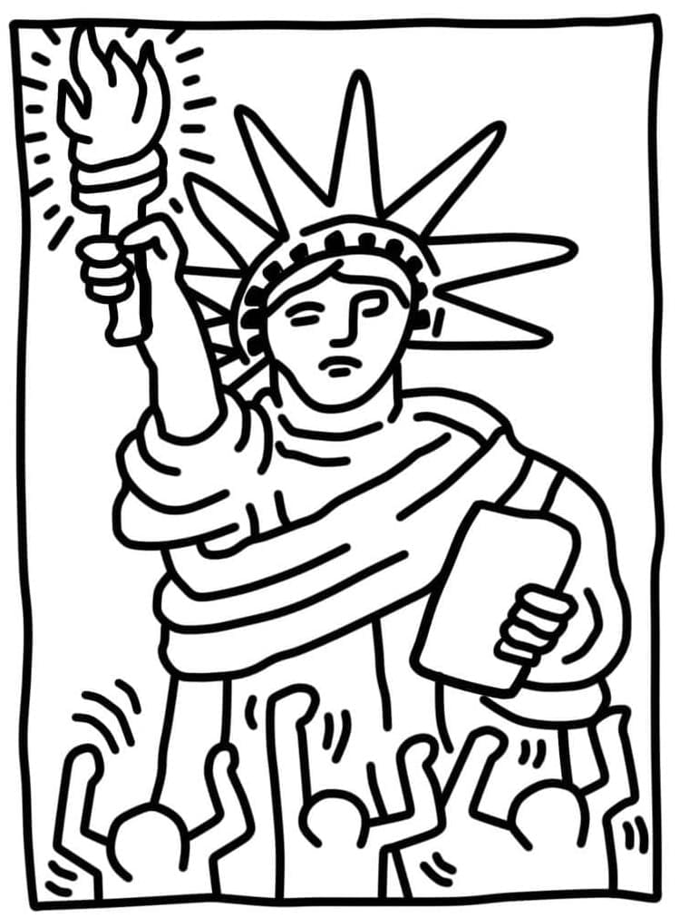 Keith Haring druckfertig ausmalbilder
