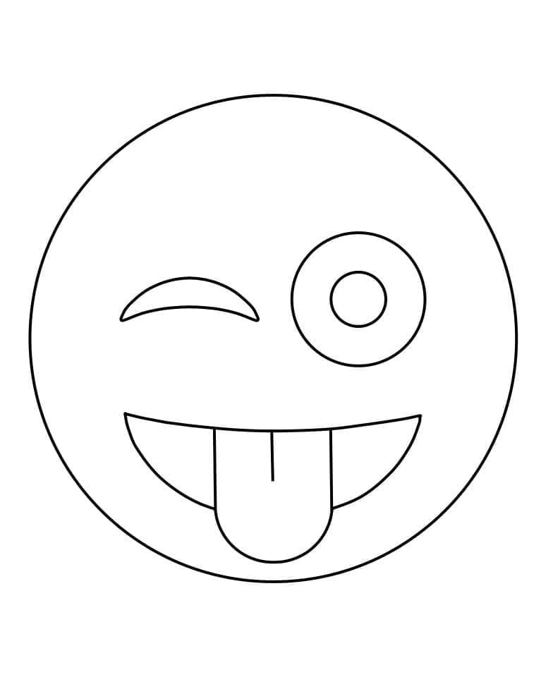 Kinder-Bildversion Emoji druckbar ausmalbilder