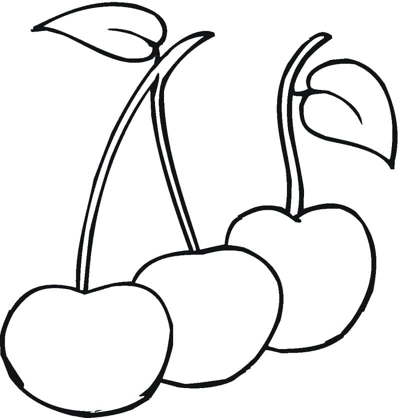 Kirsche gratis ausmalbilder