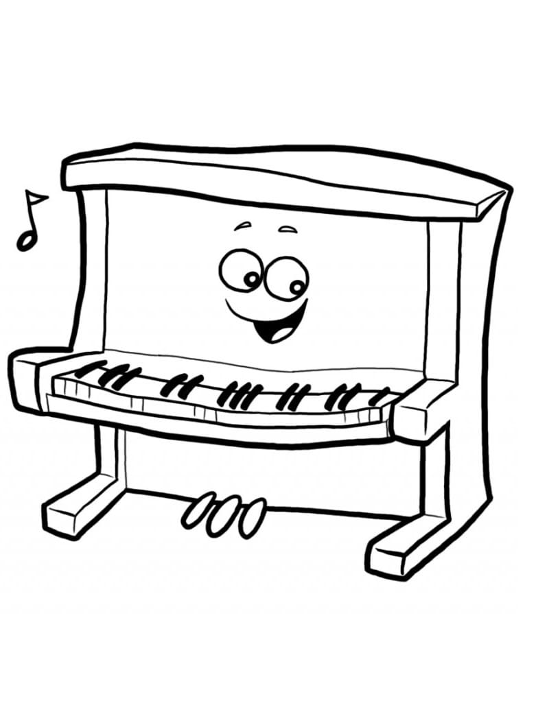 Klavier gratis ausmalbilder