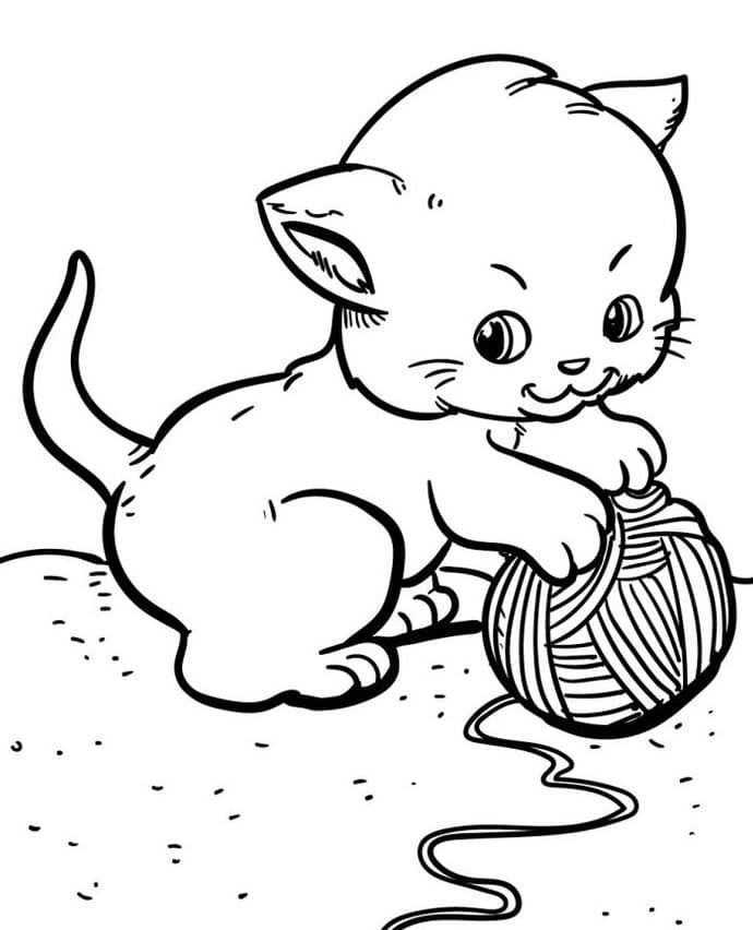 Kleine Katze ausmalbilder