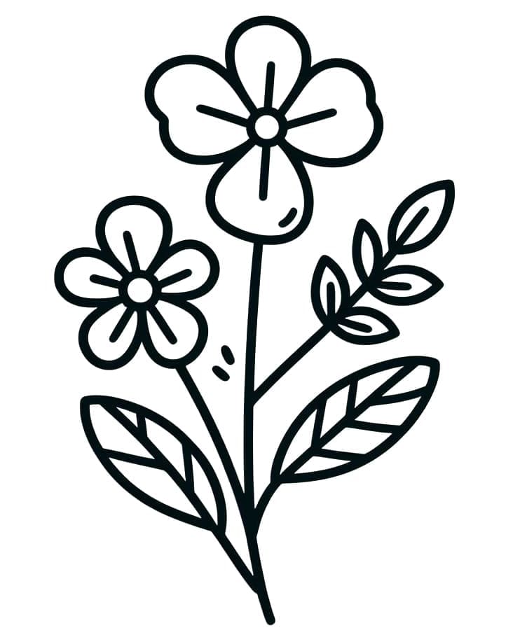 Kostenfreie Blume für Kinder ausmalbilder