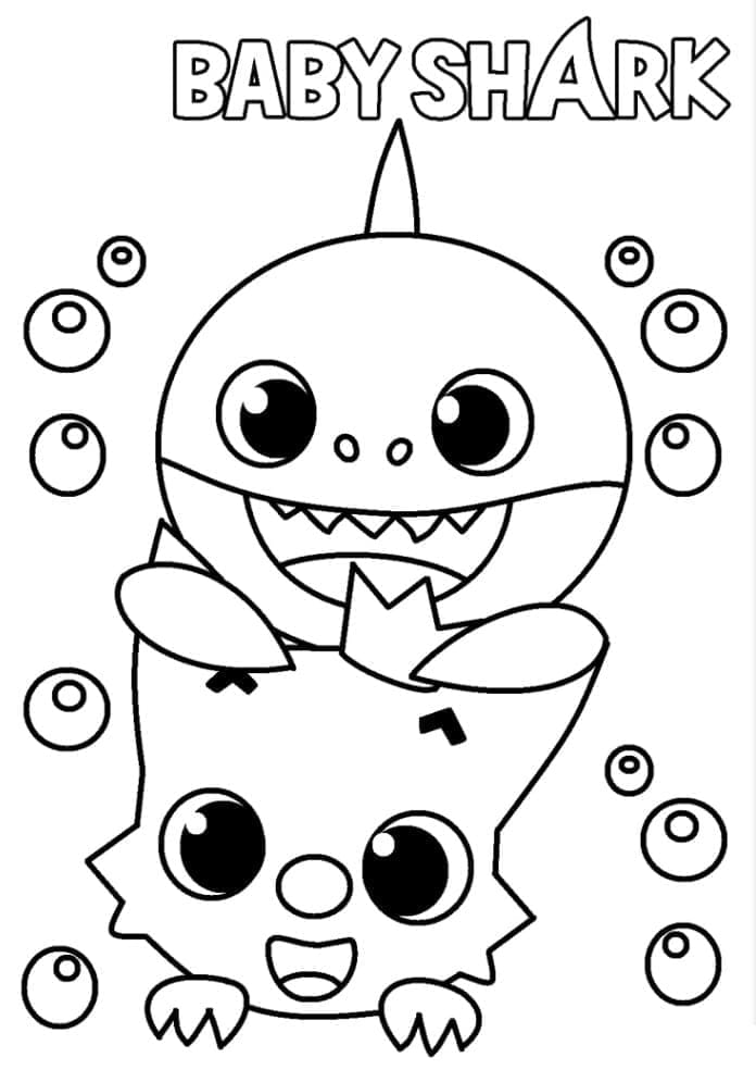 Kostenfreier Baby Shark für Kinder ausmalbilder