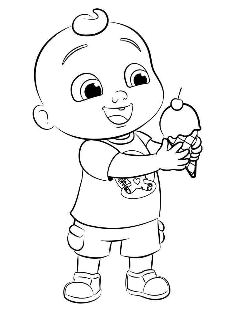 Kostenfreier Cocomelon für Kinder ausmalbilder