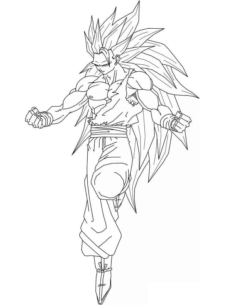 Kostenfreier Son Goku für Kinder ausmalbilder