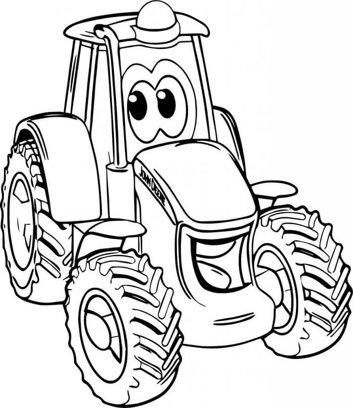 Kostenfreier Traktor für Kinder ausmalbilder
