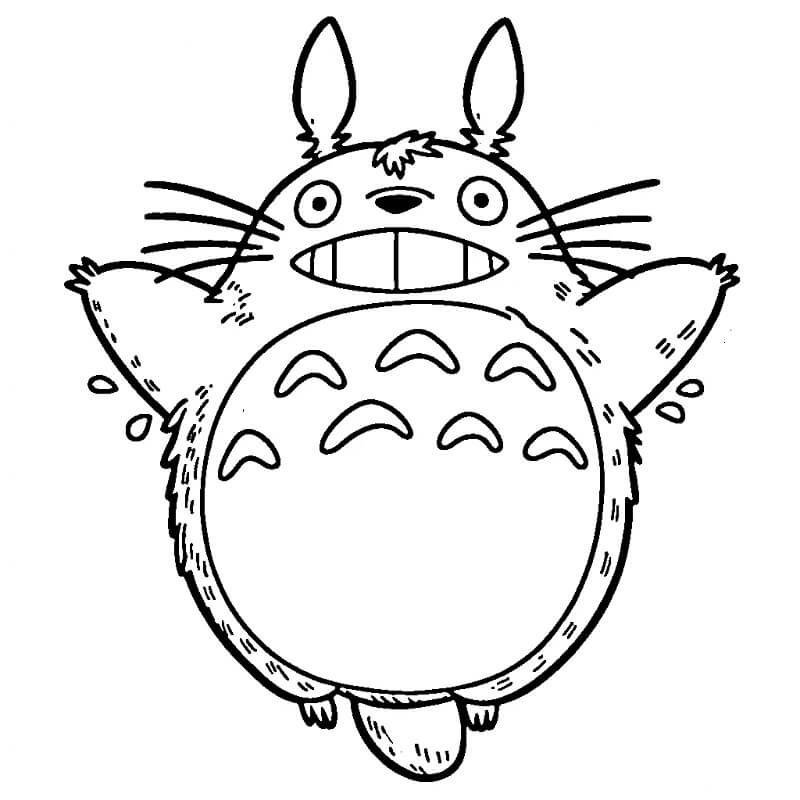 Kostenfreies Mein Nachbar Totoro für Kinder ausmalbilder
