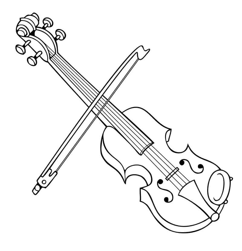 Kostenfreies Violine für Kinder ausmalbilder