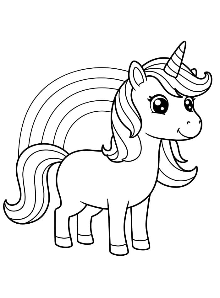 Kostenlos Druckbares Einhorn ausmalbilder