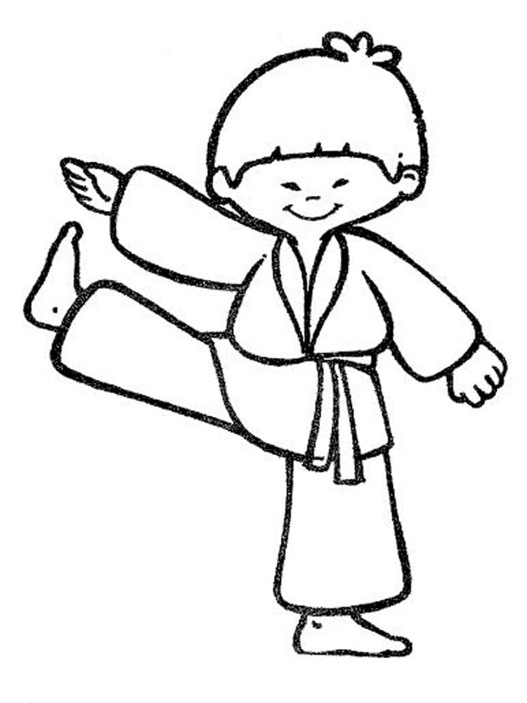 Kostenlos Druckbares Karate ausmalbilder