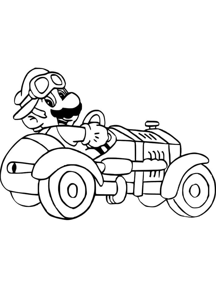 Kostenlos Druckbares Mario Kart ausmalbilder