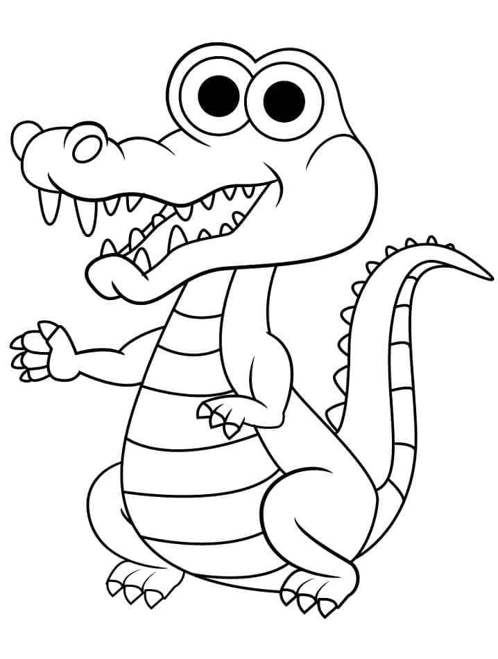Kostenlos Krokodil druckbares ausmalbilder