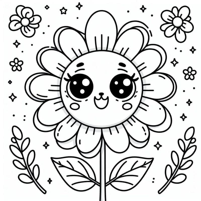 Kostenlos druckbare Blume ausmalbilder
