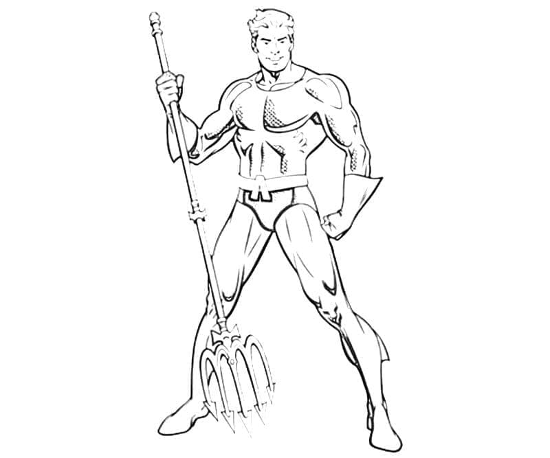 Kostenlos druckbarer Aquaman ausmalbilder