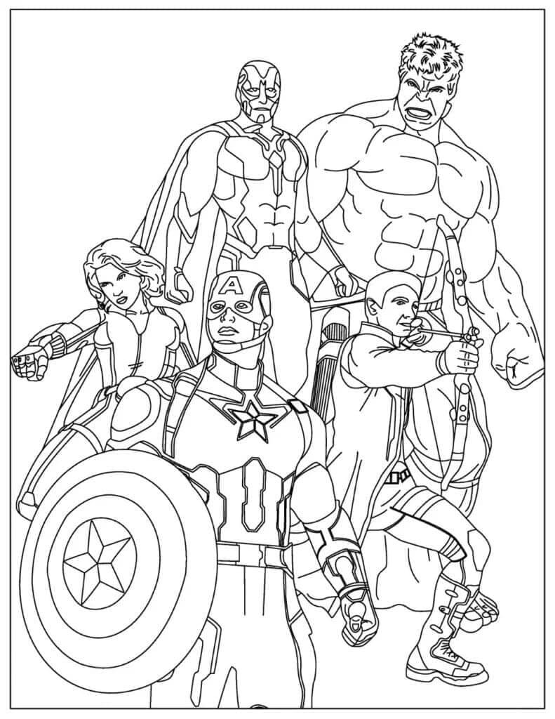 Kostenlos druckbarer Avengers ausmalbilder
