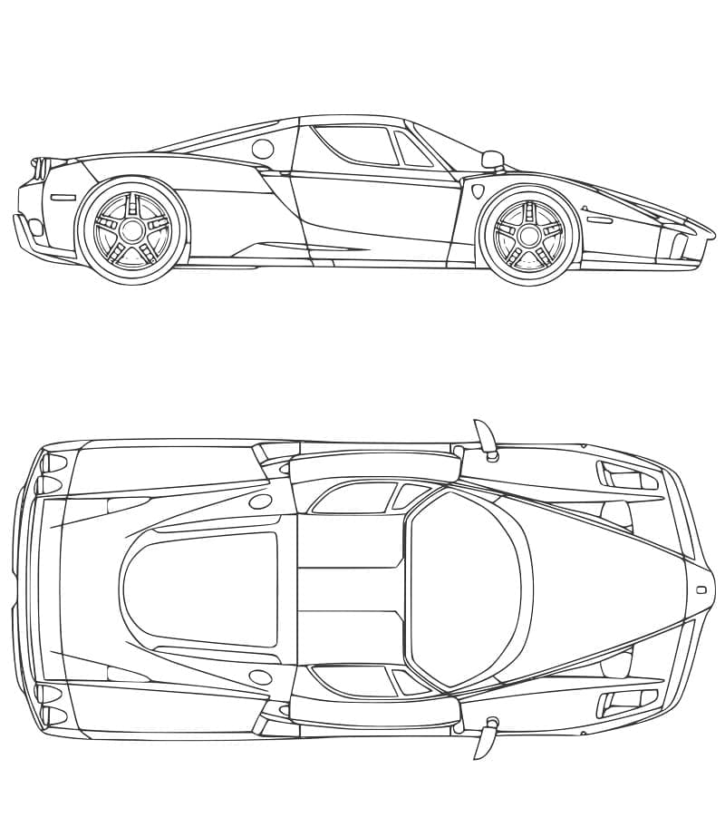 Kostenlos druckbarer Ferrari ausmalbilder