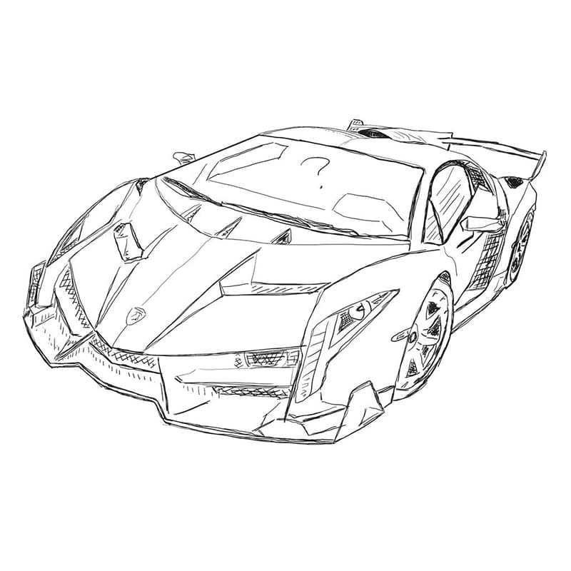 Kostenlos druckbarer Lamborghini ausmalbilder