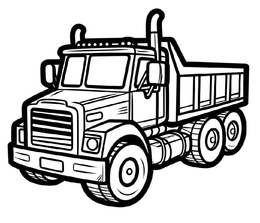 Kostenlos druckbarer Lastwagen ausmalbilder