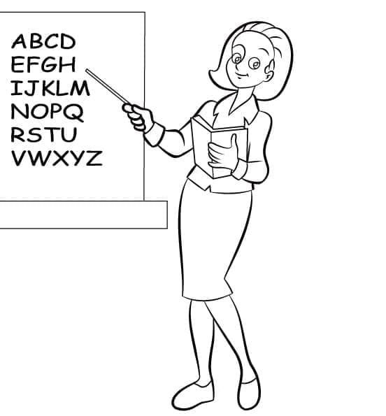Kostenlos druckbarer Lehrer ausmalbilder