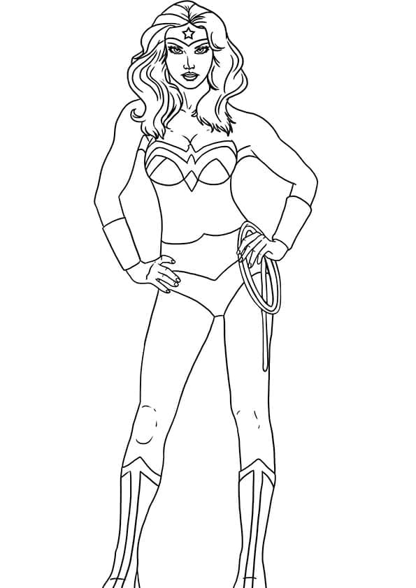 Kostenlos druckbarer Wonder Woman ausmalbilder