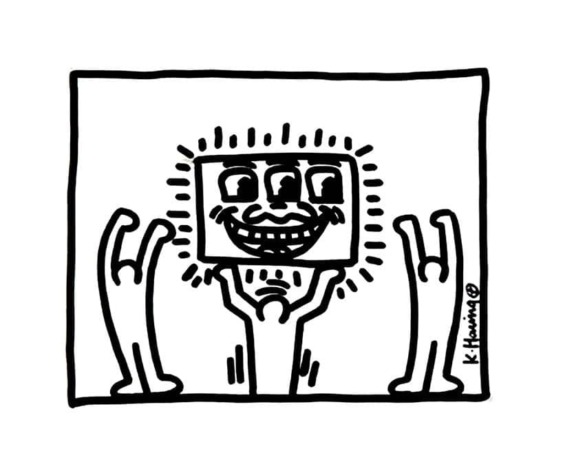 Kostenlos druckbares Keith Haring ausmalbilder