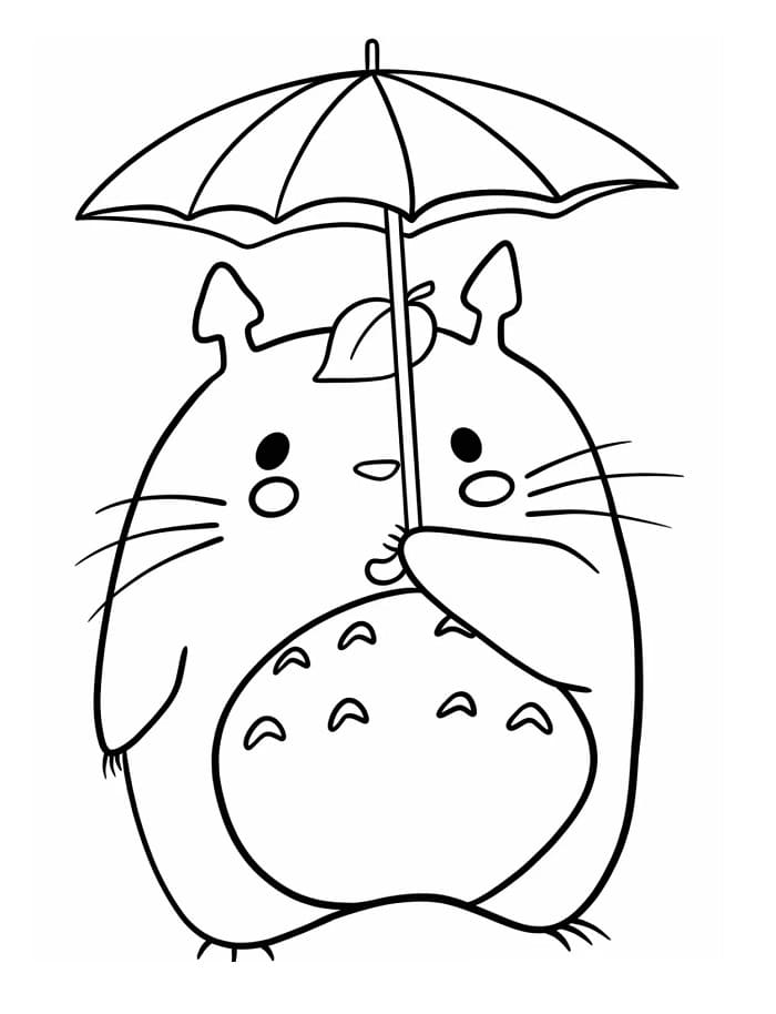 Kostenlos druckbares Mein Nachbar Totoro ausmalbilder