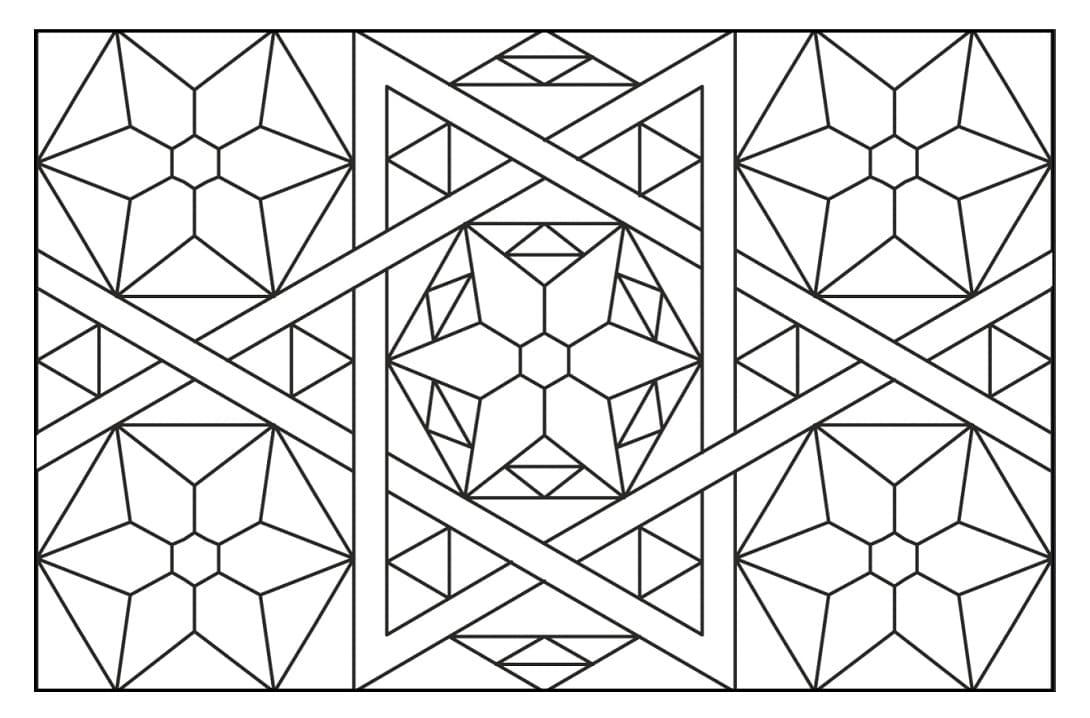 Kostenlos druckbares Mosaik ausmalbilder
