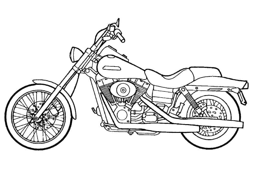 Kostenlos druckbares Motorrad ausmalbilder