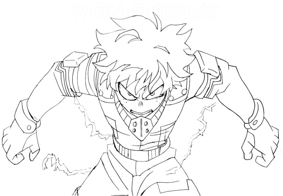 Kostenlos druckbares My Hero Academia ausmalbilder