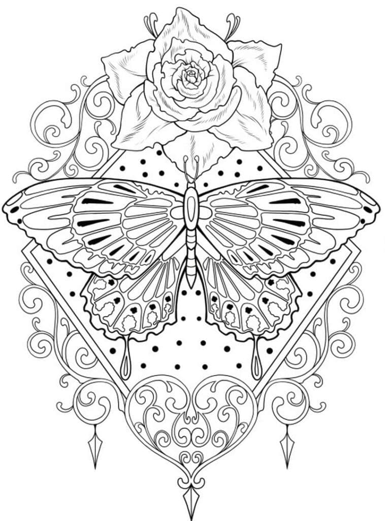 Kostenlos druckbares Tattoo ausmalbilder