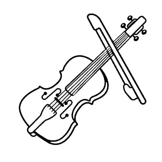 Kostenlos druckbares Violine ausmalbilder