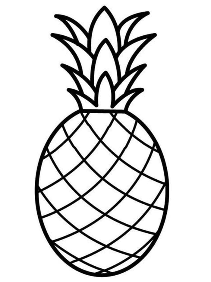 Kostenlose Ananas ausmalbilder