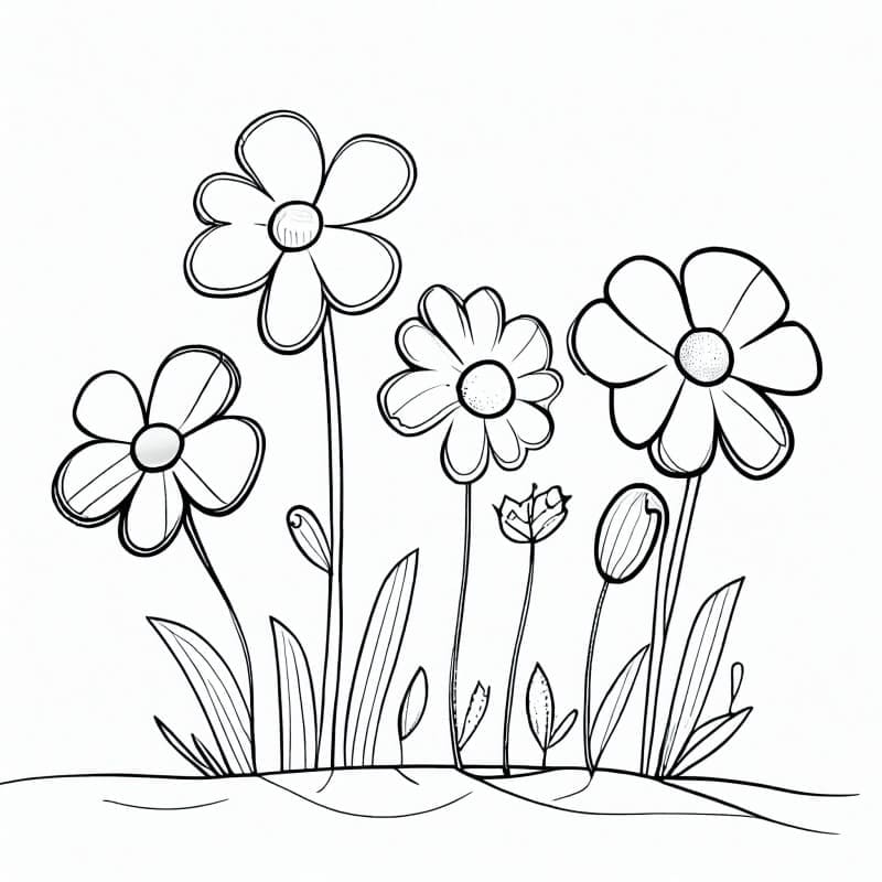 Kostenlose Blume ausmalbilder