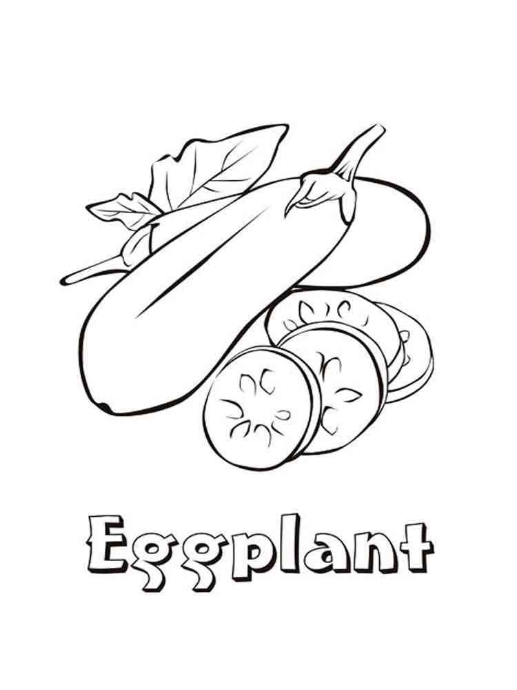 Kostenlose Kinder-Ausgabe Aubergine ausmalbilder