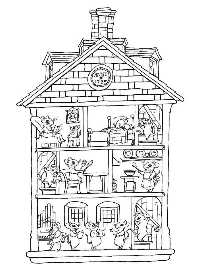 Kostenlose Kinder-Ausgabe Haus ausmalbilder