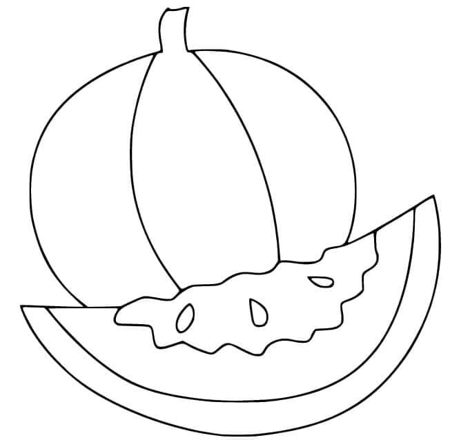 Kostenlose Kinder-Ausgabe Wassermelone ausmalbilder