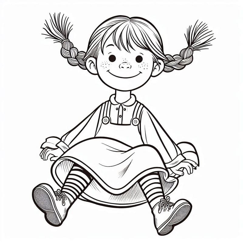Kostenlose Pippi Langstrumpf ausmalbilder