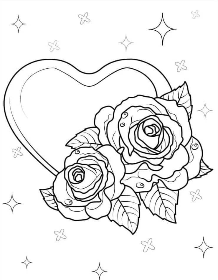 Kostenlose Rose zum Ausdrucken ausmalbilder