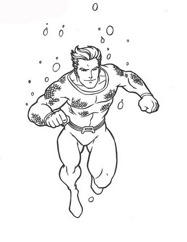 Kostenloser Aquaman für Kinder ausmalbilder